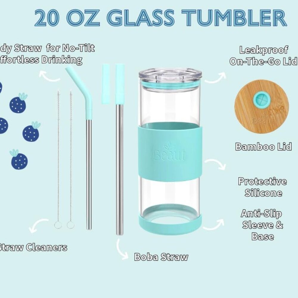 Beaut 20 Ounce Tumbler in Turquoise Tranquility-BNIB - Picture 2 of 6